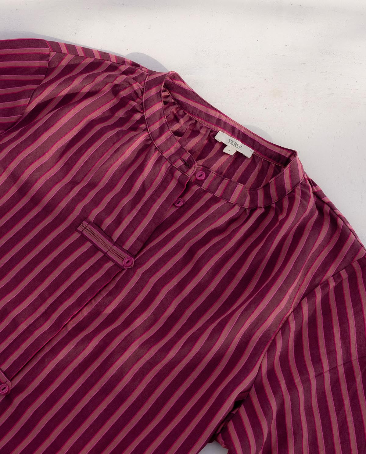 Blusa cuello mao rayas