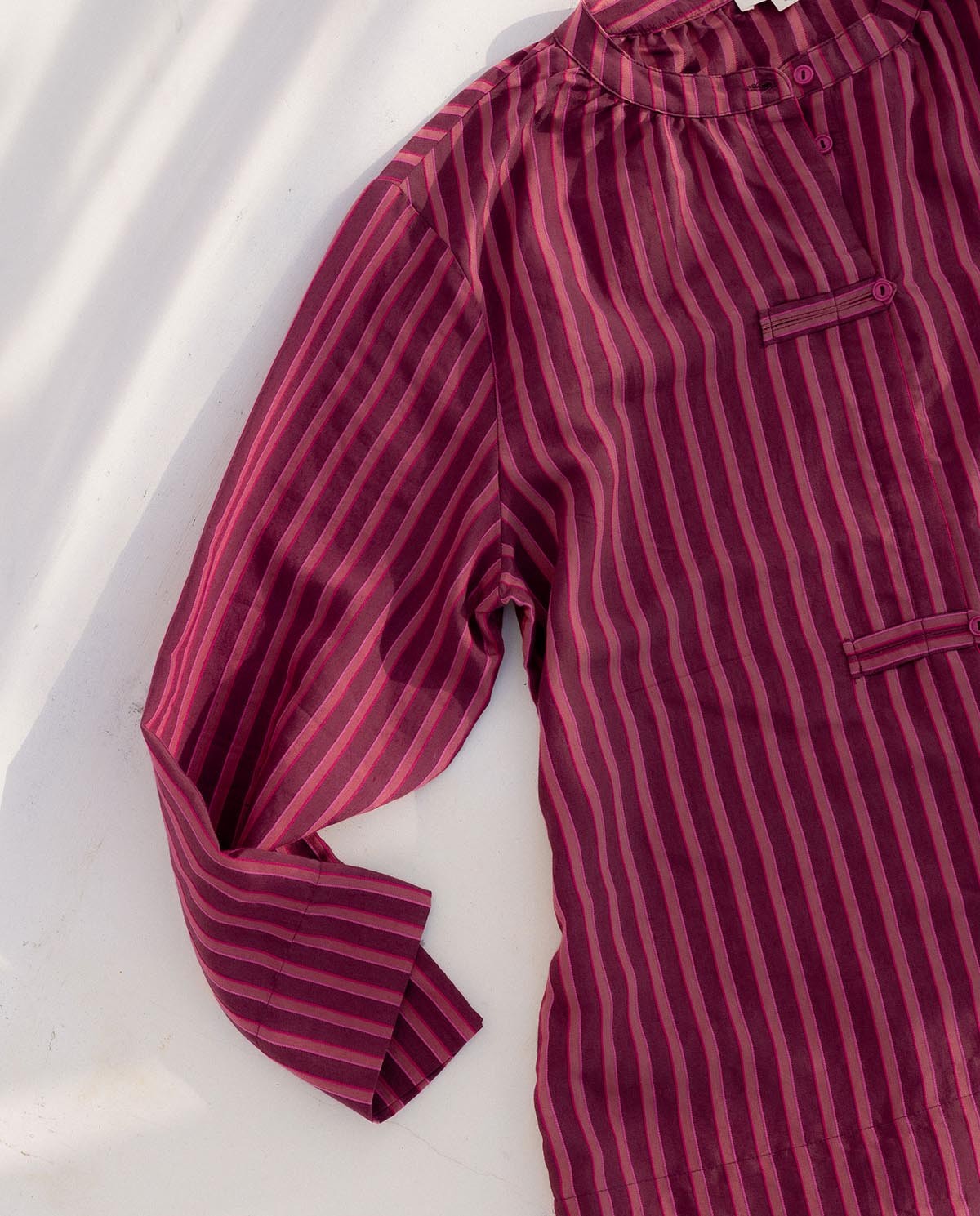 Blusa cuello mao rayas