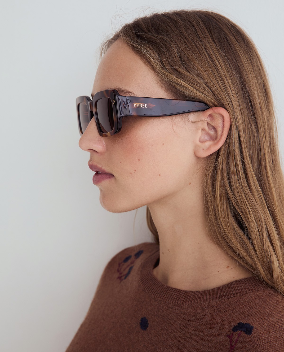 Square tortoiseshell polarized sunglasses 1