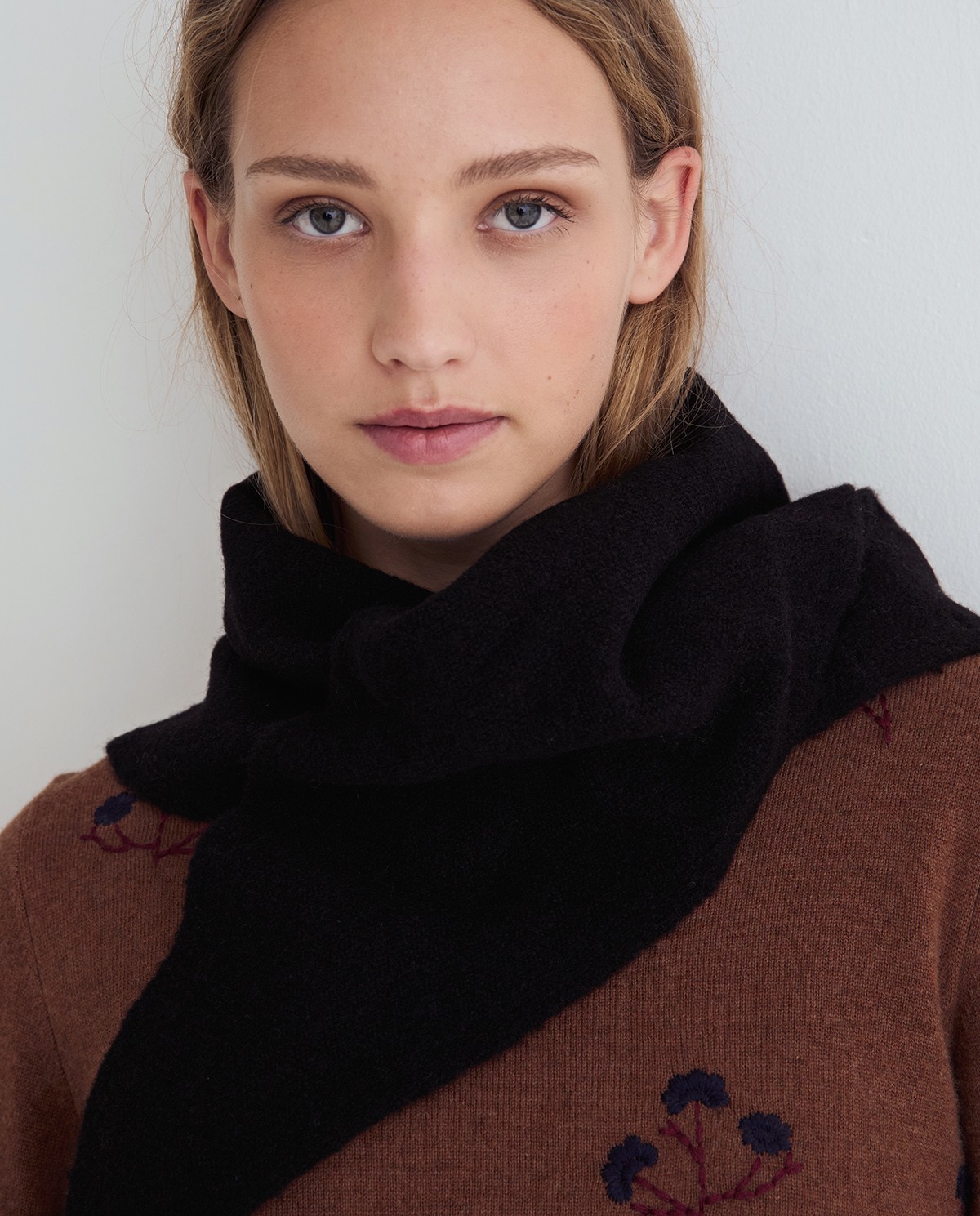 Bandana mescla de llana i alpaca negre