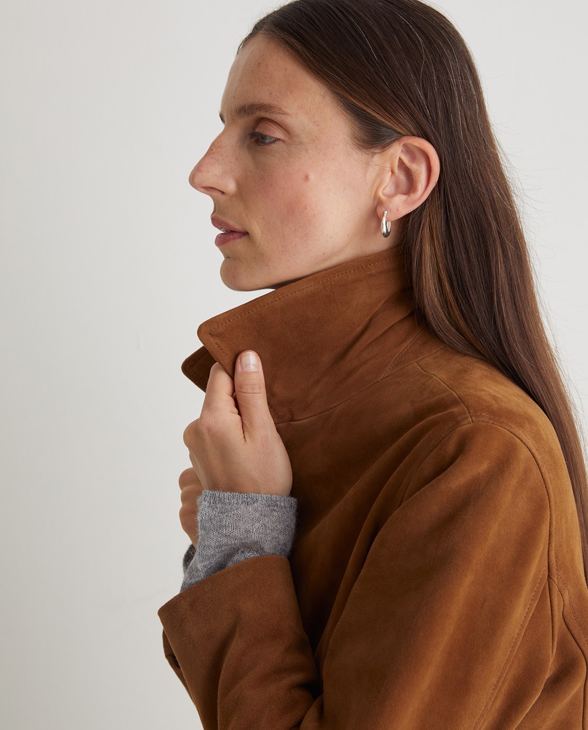 Chaqueta ante 100% piel marrón - Chaqueta realizada en piel 100% 3