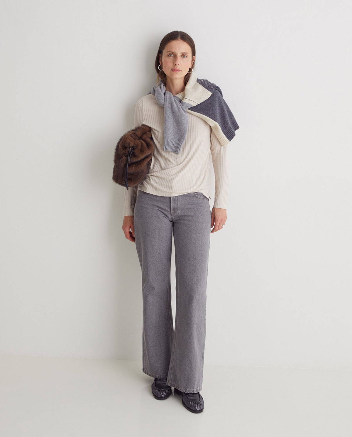 Jersey mezcla lana RWS tricolor crudo - Jersey tricolor crudo, gris y gris oscuro 6