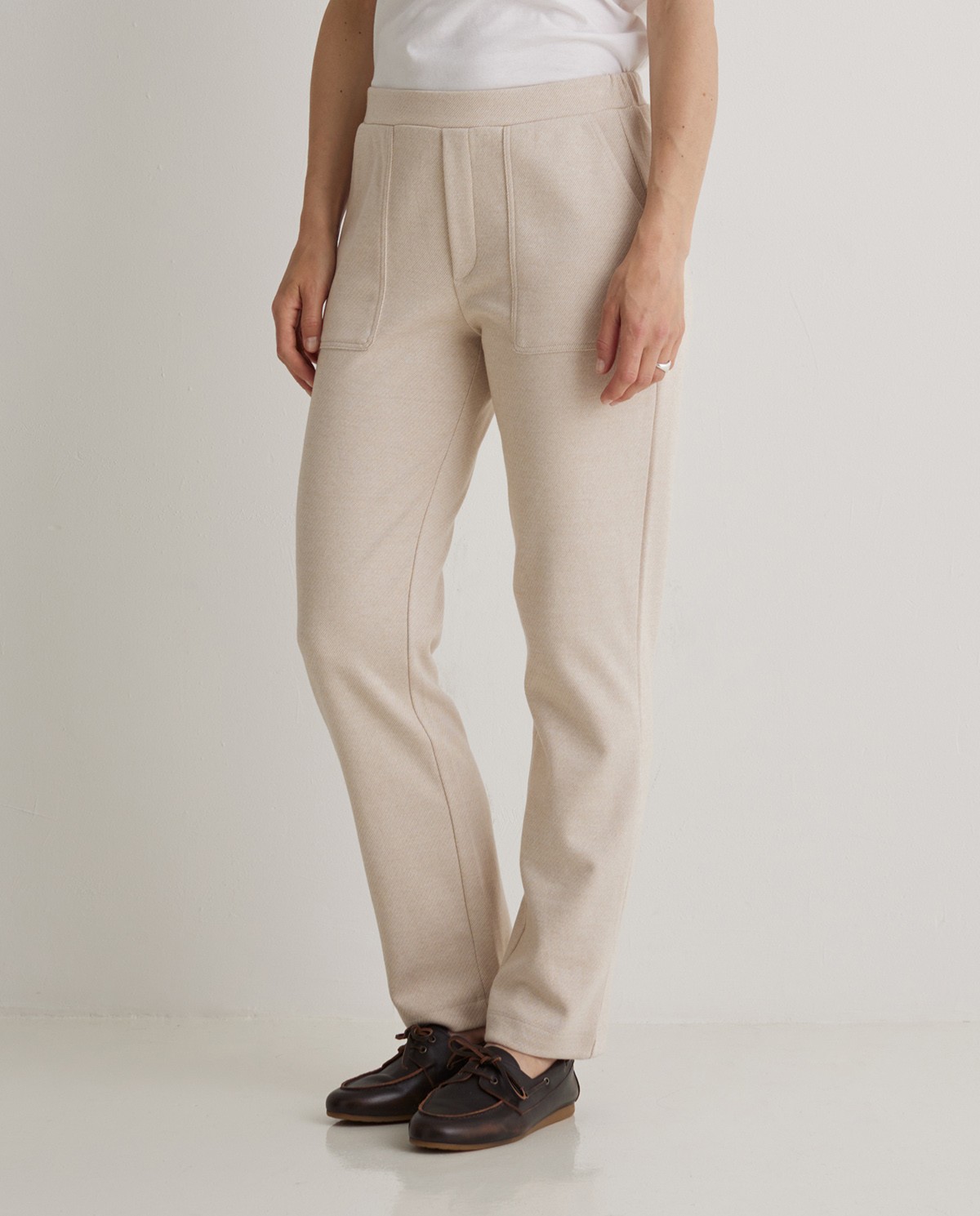 Pantalones regular fit afranelado crudo - Pantalones rectos de punto 2