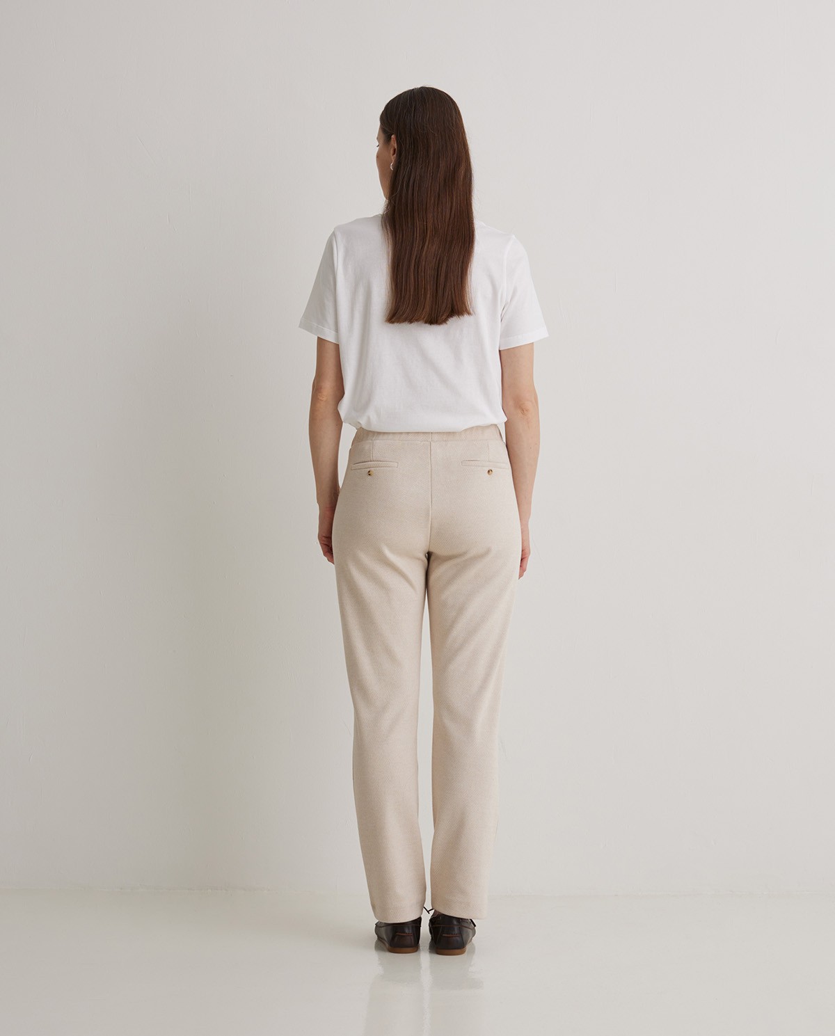 Pantalones regular fit afranelado crudo - Pantalones rectos de punto 5
