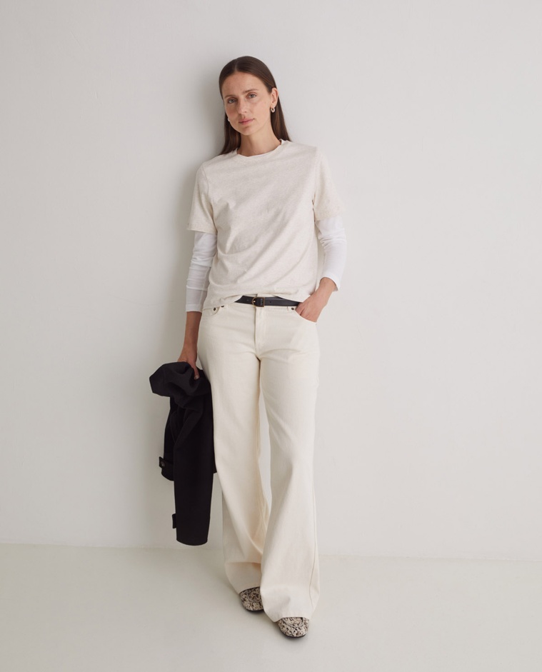 Jeans Wide leg algodón orgánico crudo - Jeans <strong>100% algodón orgánico