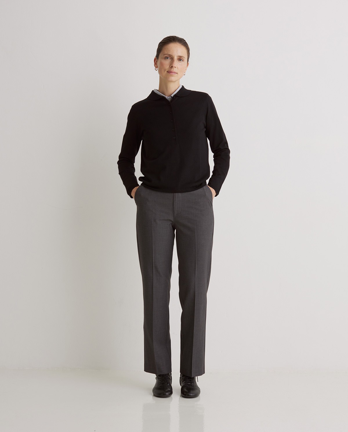 Pull large en laine mérinos noire - Pull 100% laine mérinos 4