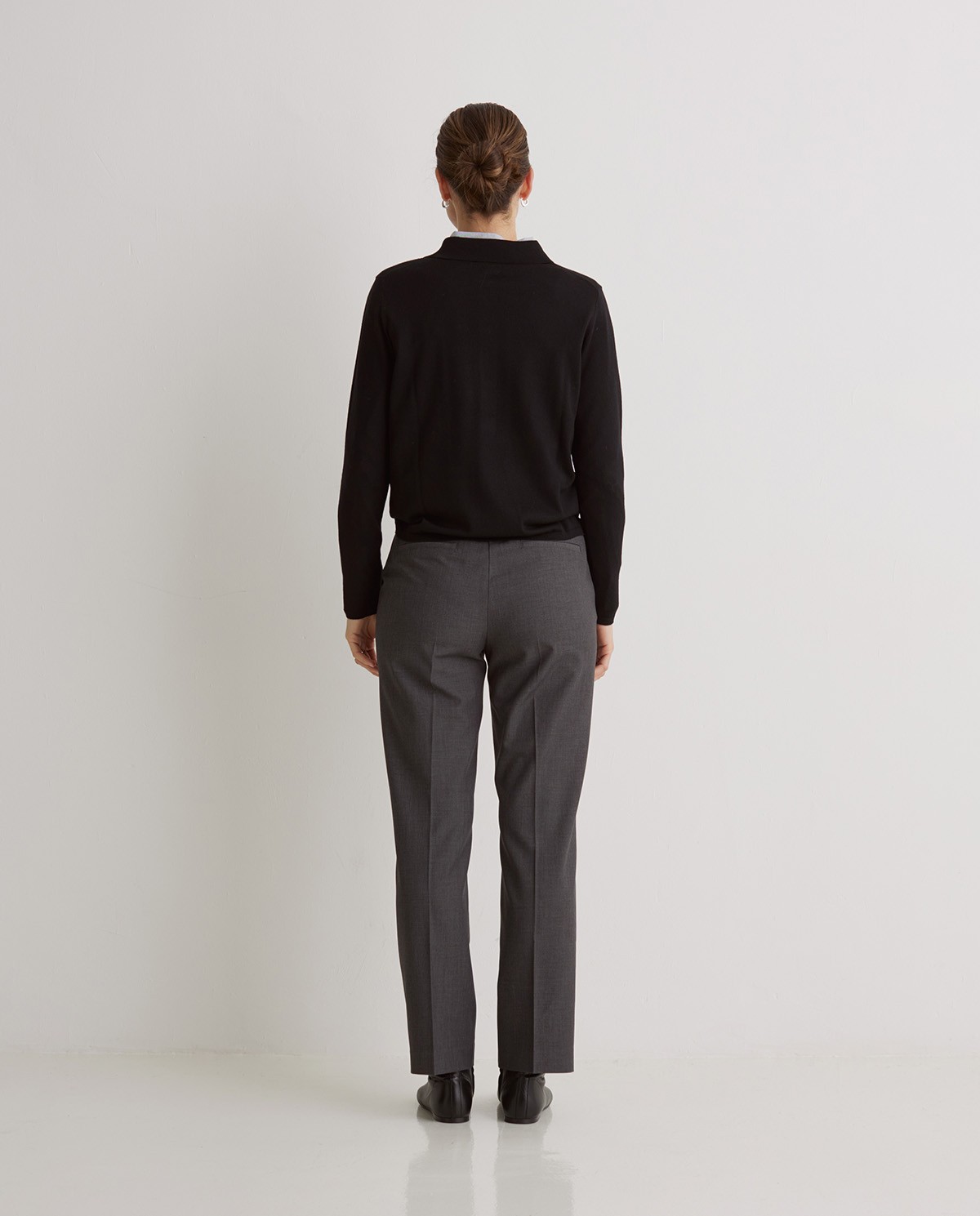 Pull large en laine mérinos noire - Pull 100% laine mérinos 5