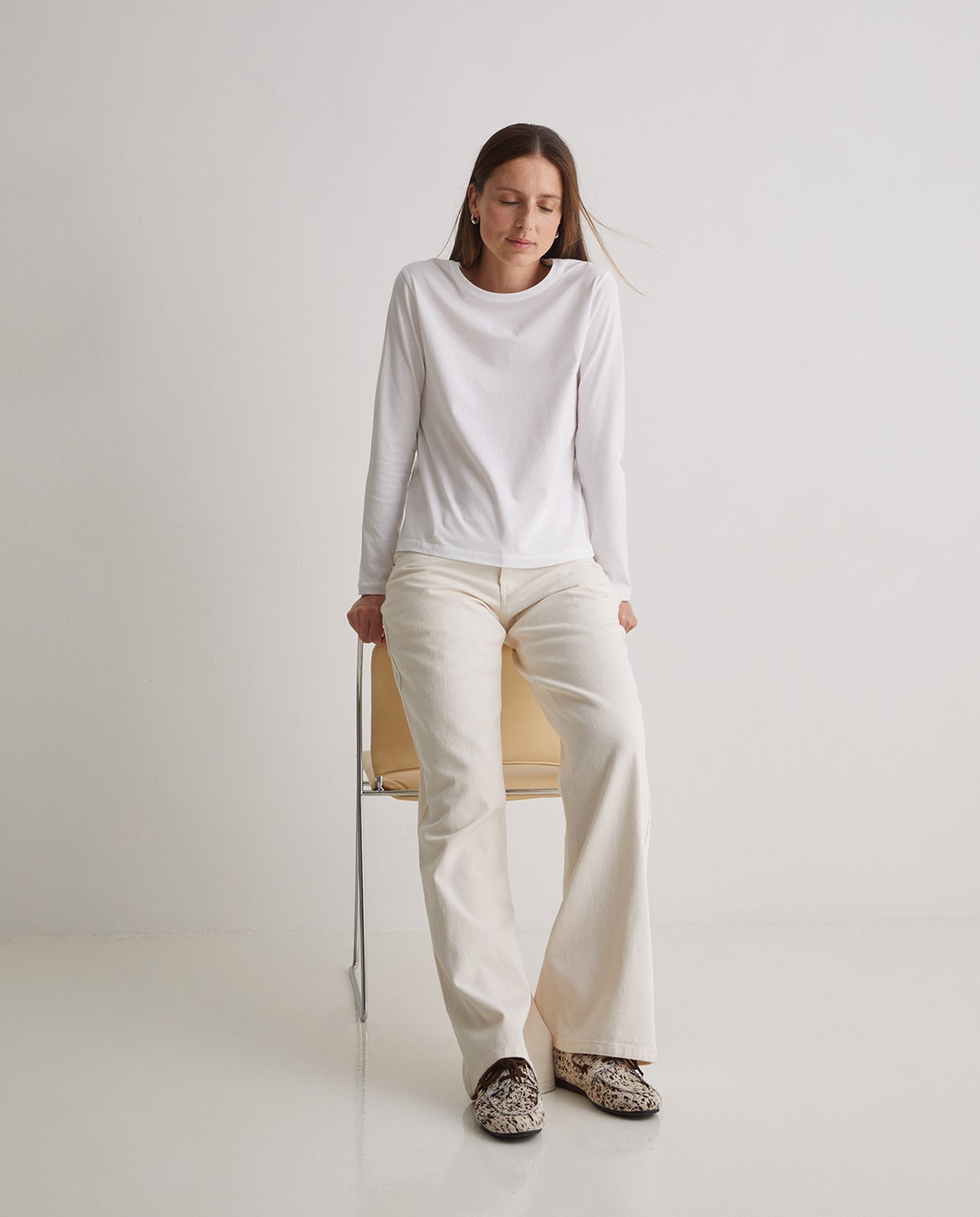 Wide leg jeans in raw organic cotton - 100% organic cotton jeans 1