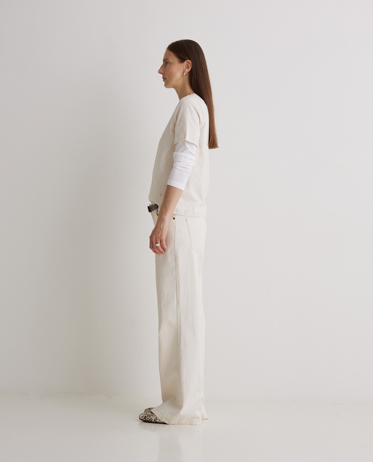 Wide leg jeans in raw organic cotton - 100% organic cotton jeans 4