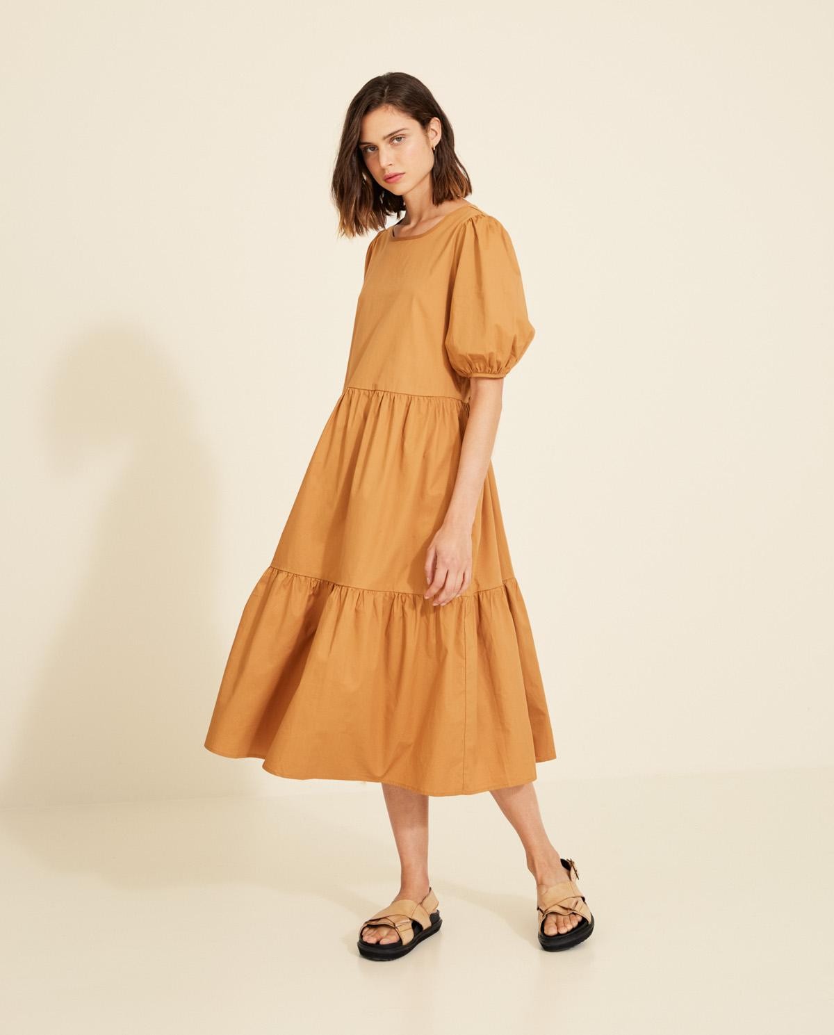 ruffled poplin dress