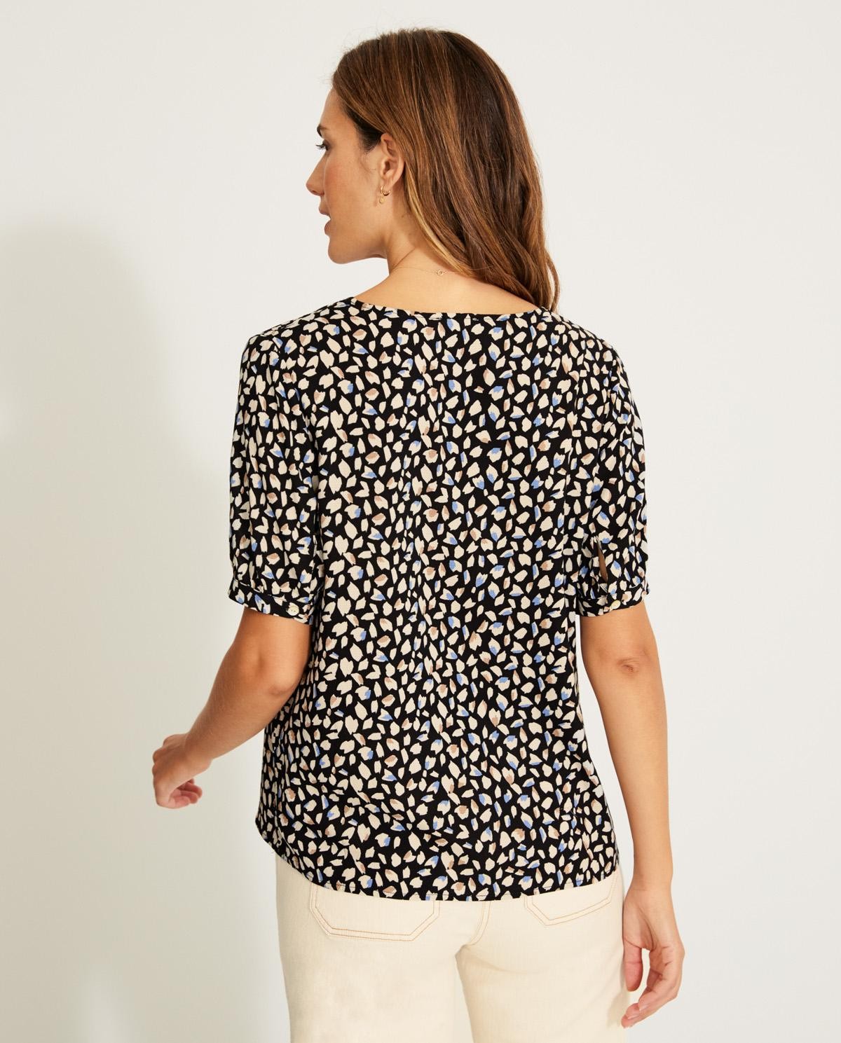 flowy black blouse