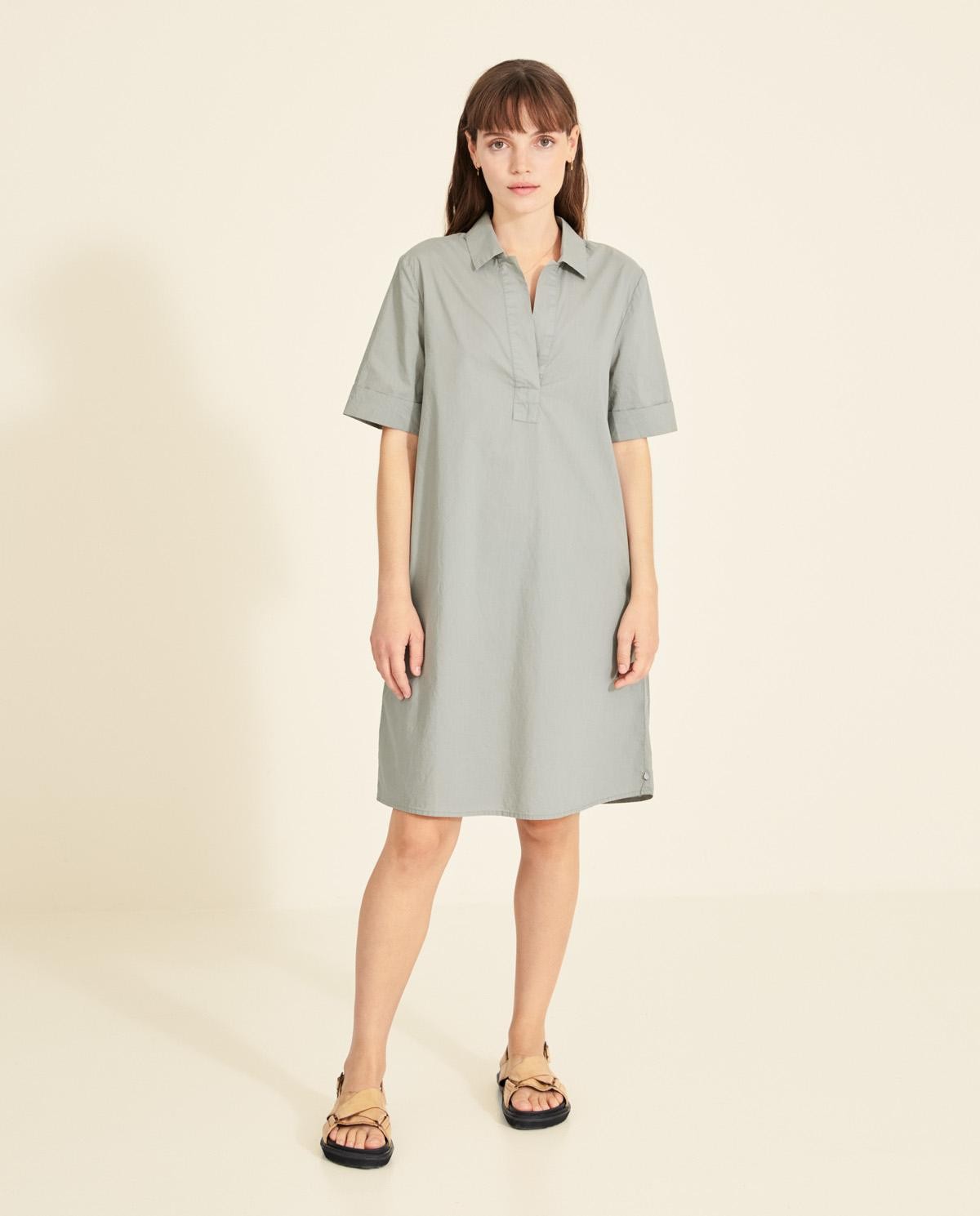 Green poplin dress Clearance