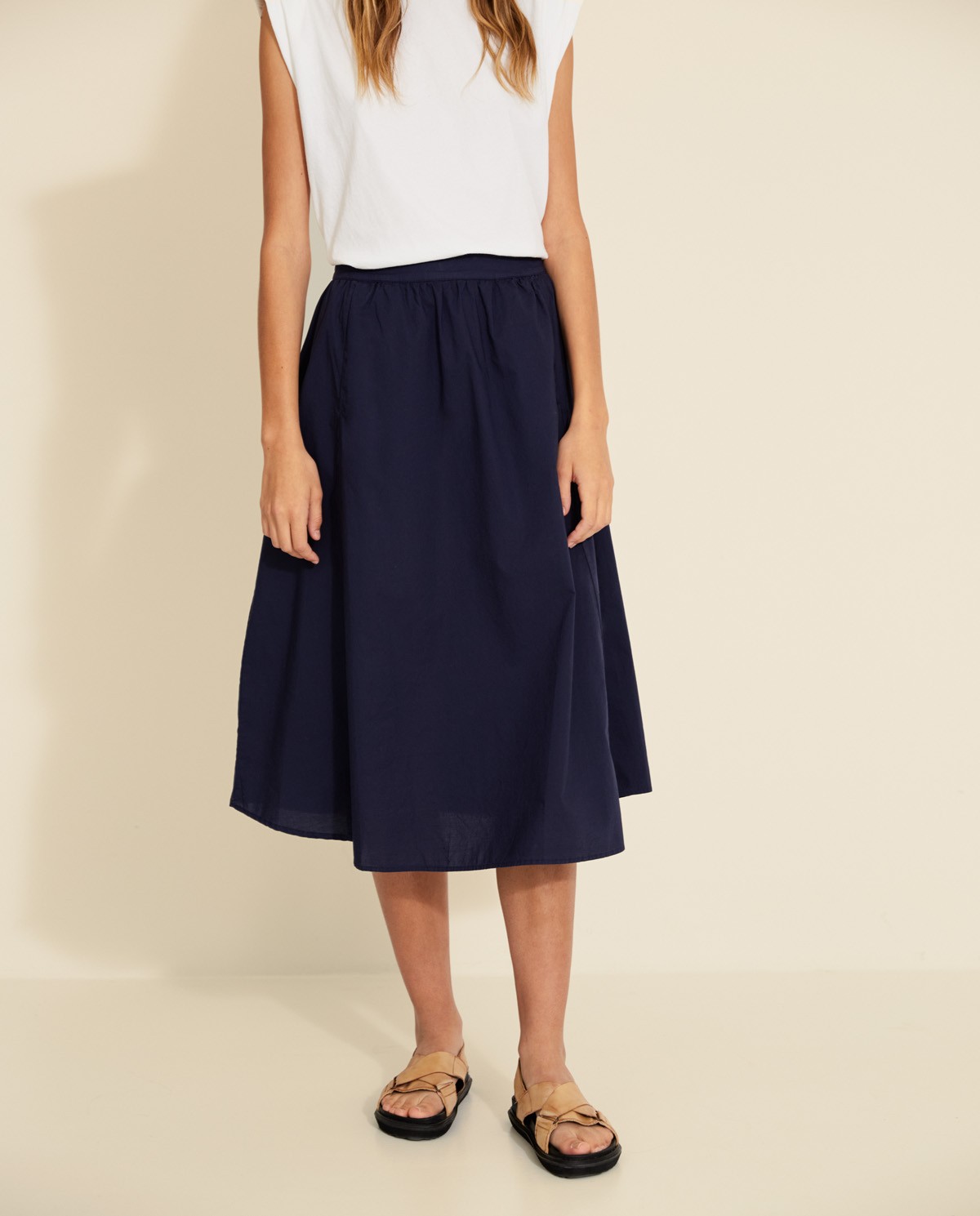 midi skirt navy
