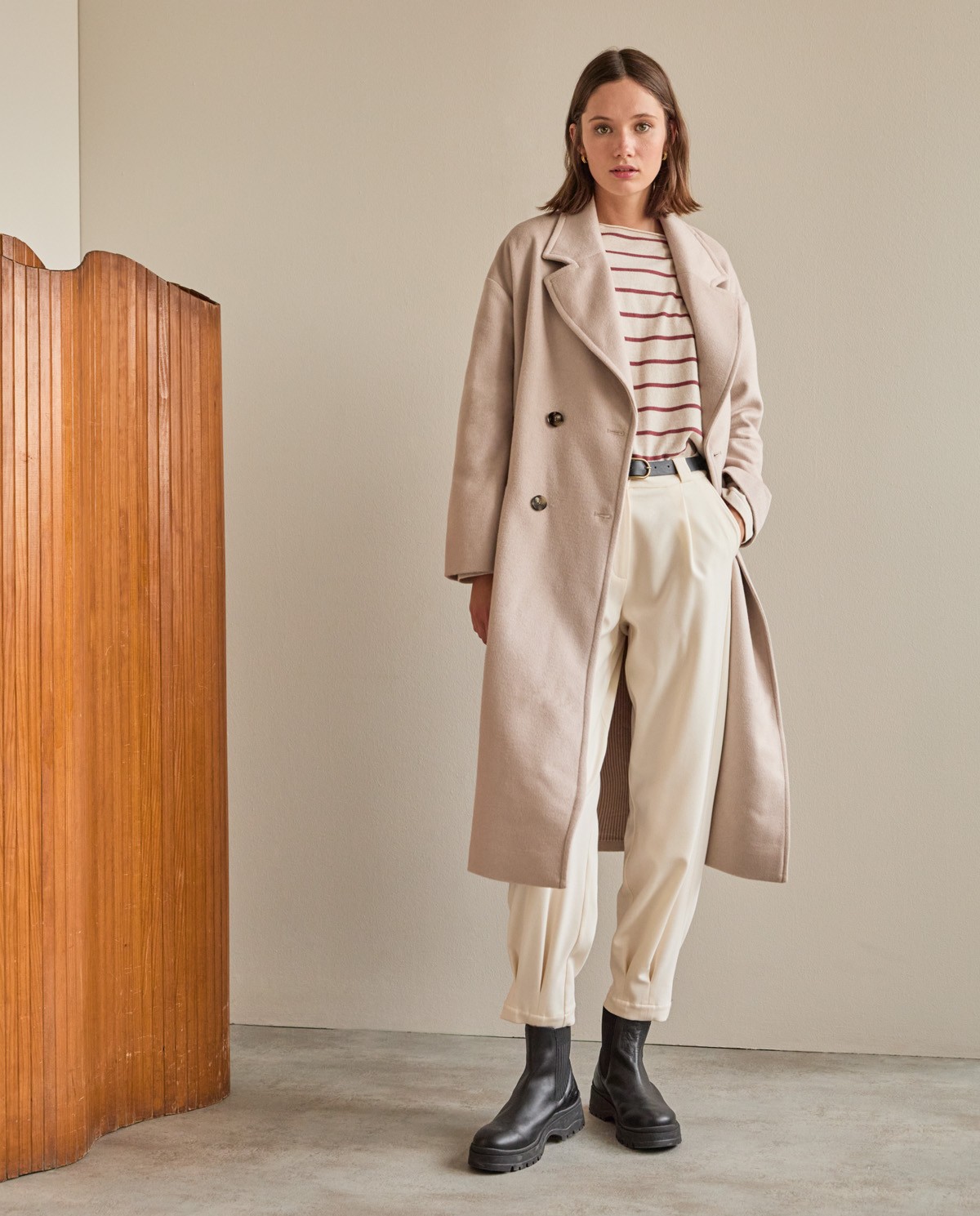 Long coat beige Clearance