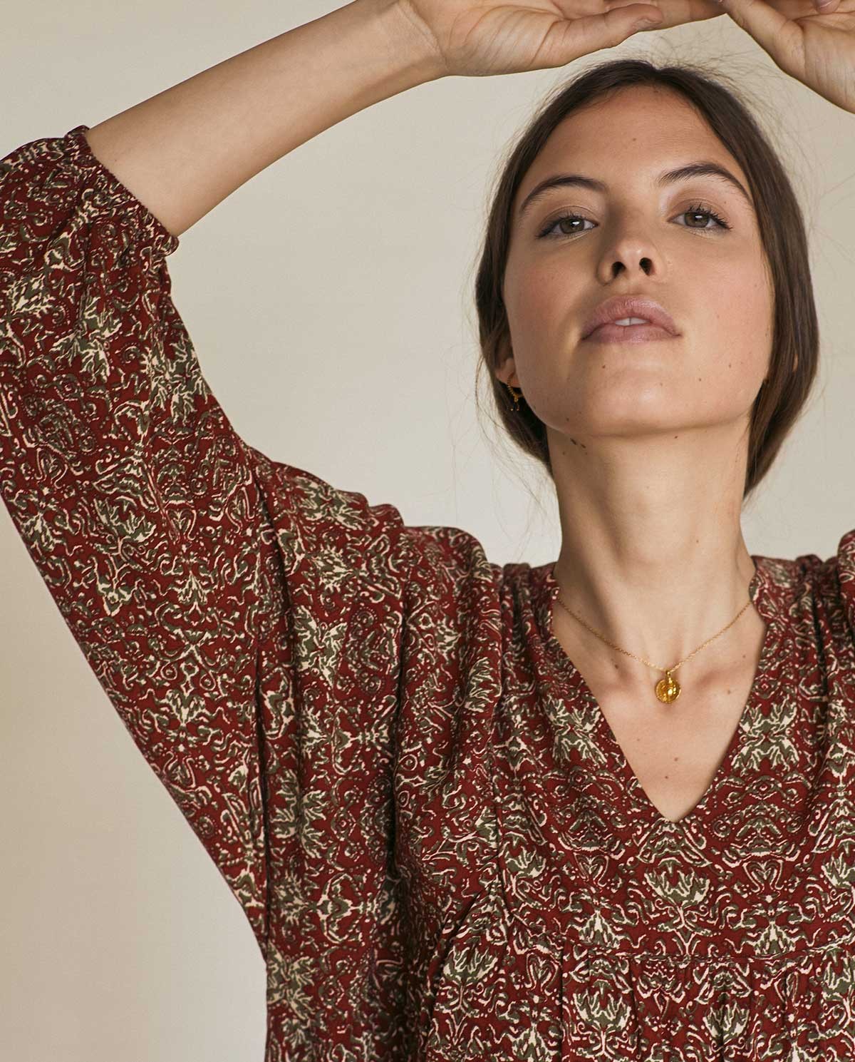 robe fluide bordeaux