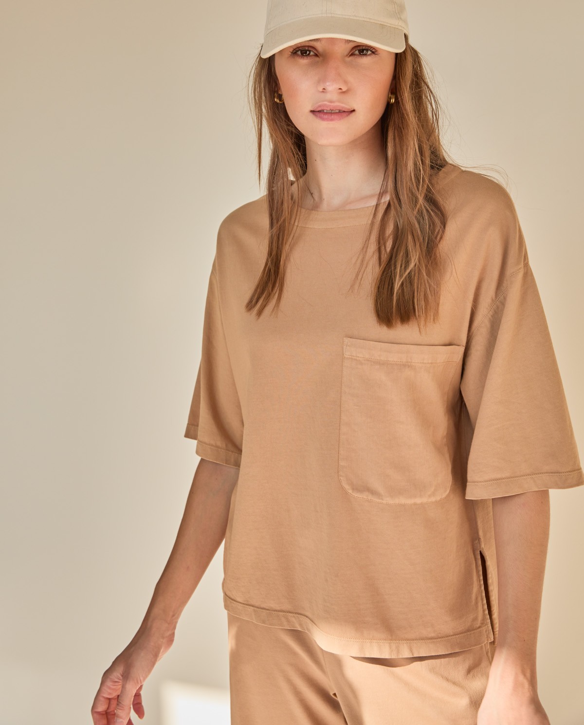 Oversized T-Shirt Camel