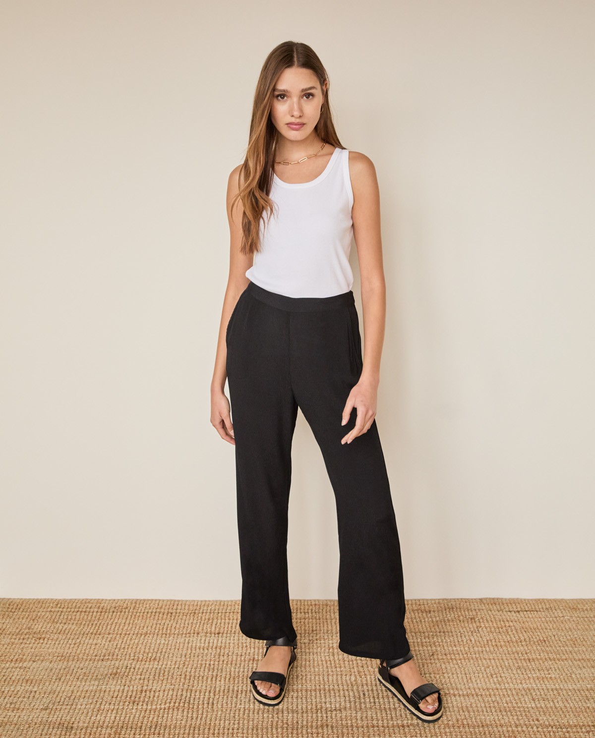 Pantalón fluido Negro