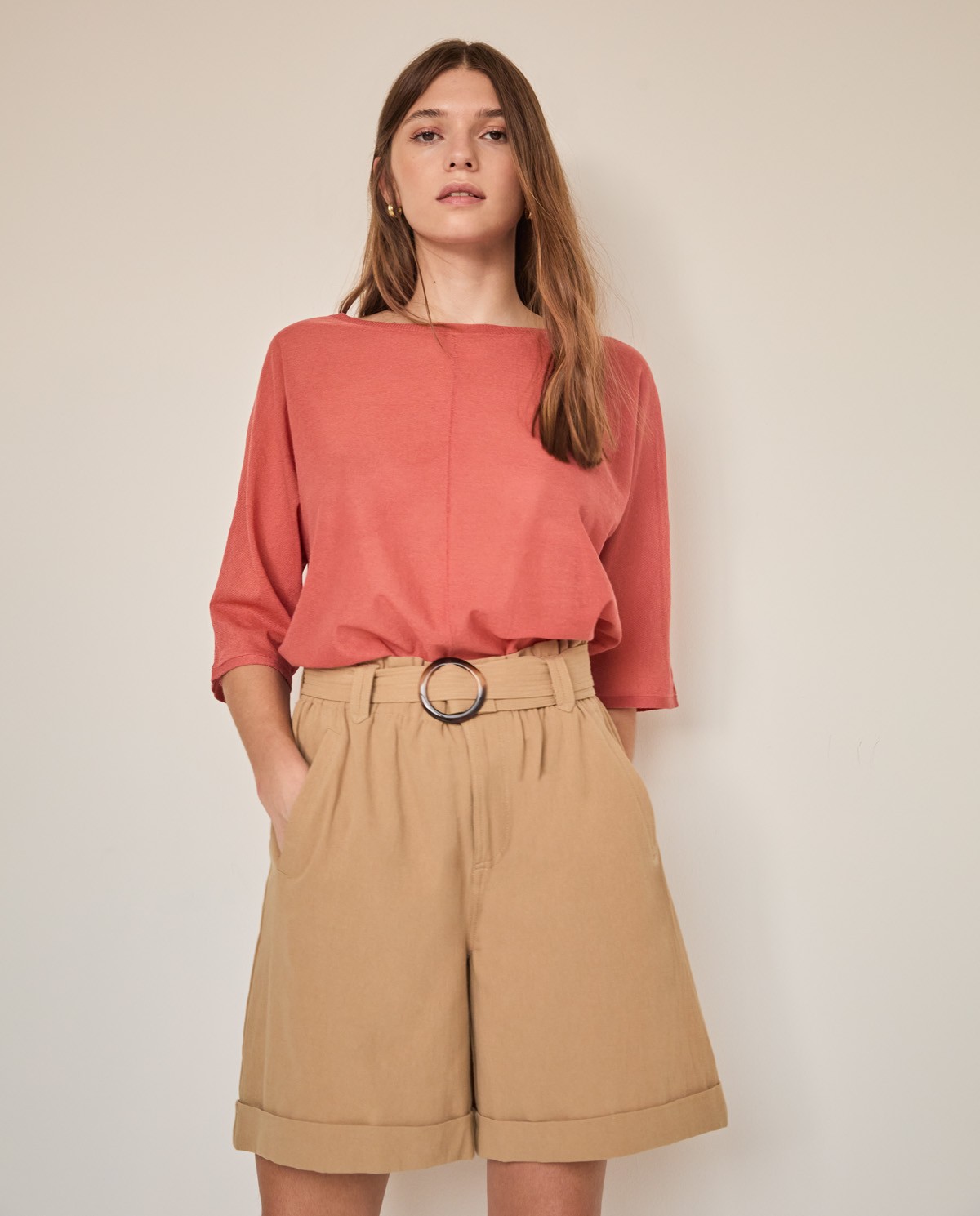 Cotton Shorts Camel