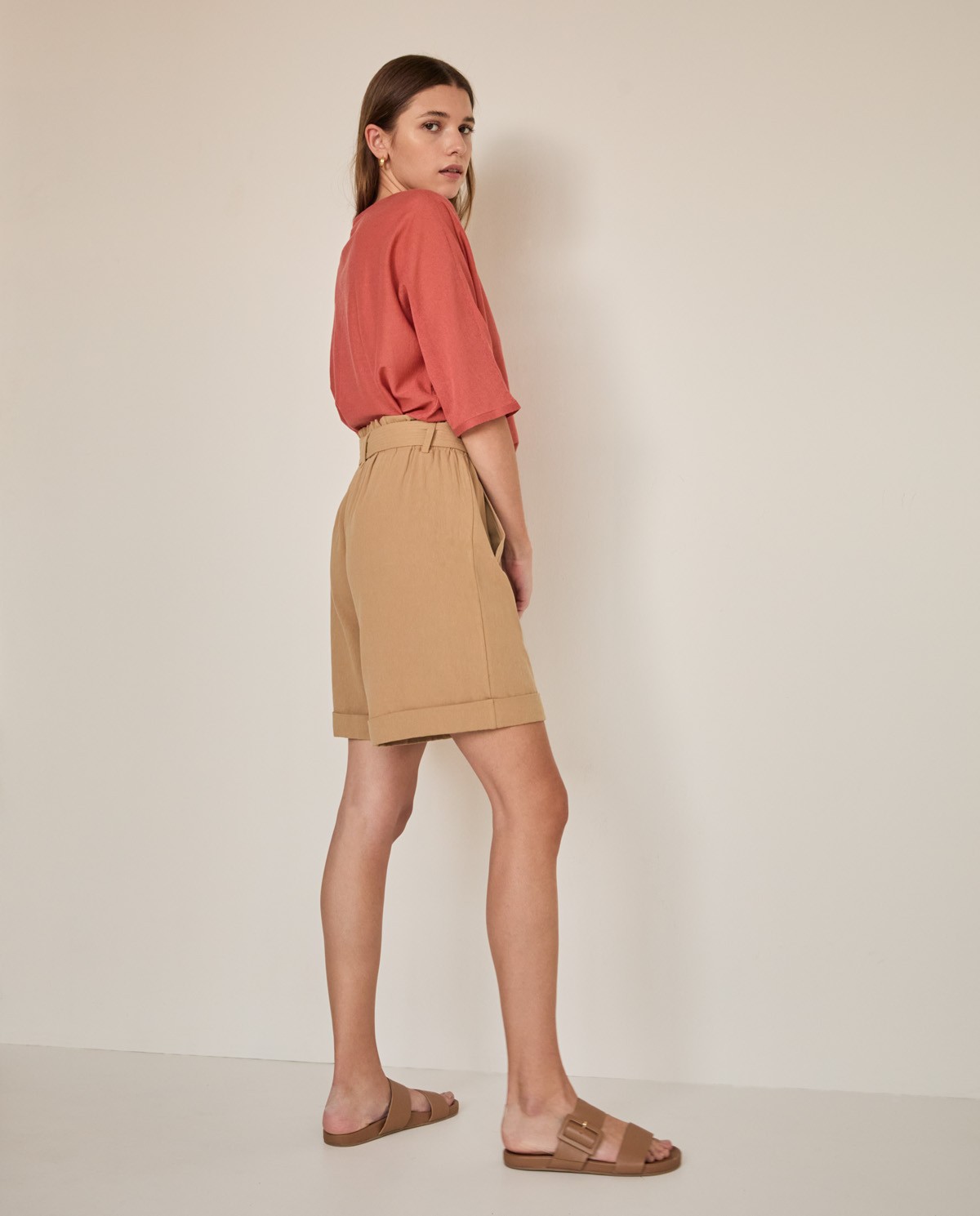 Cotton Shorts Camel