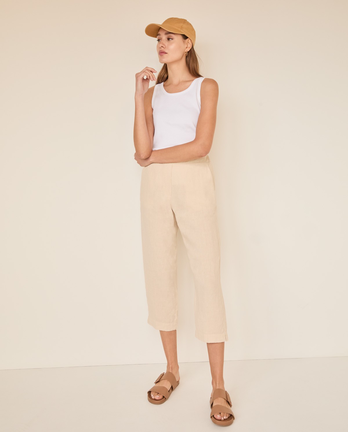 PANTALÓN LINO Beige