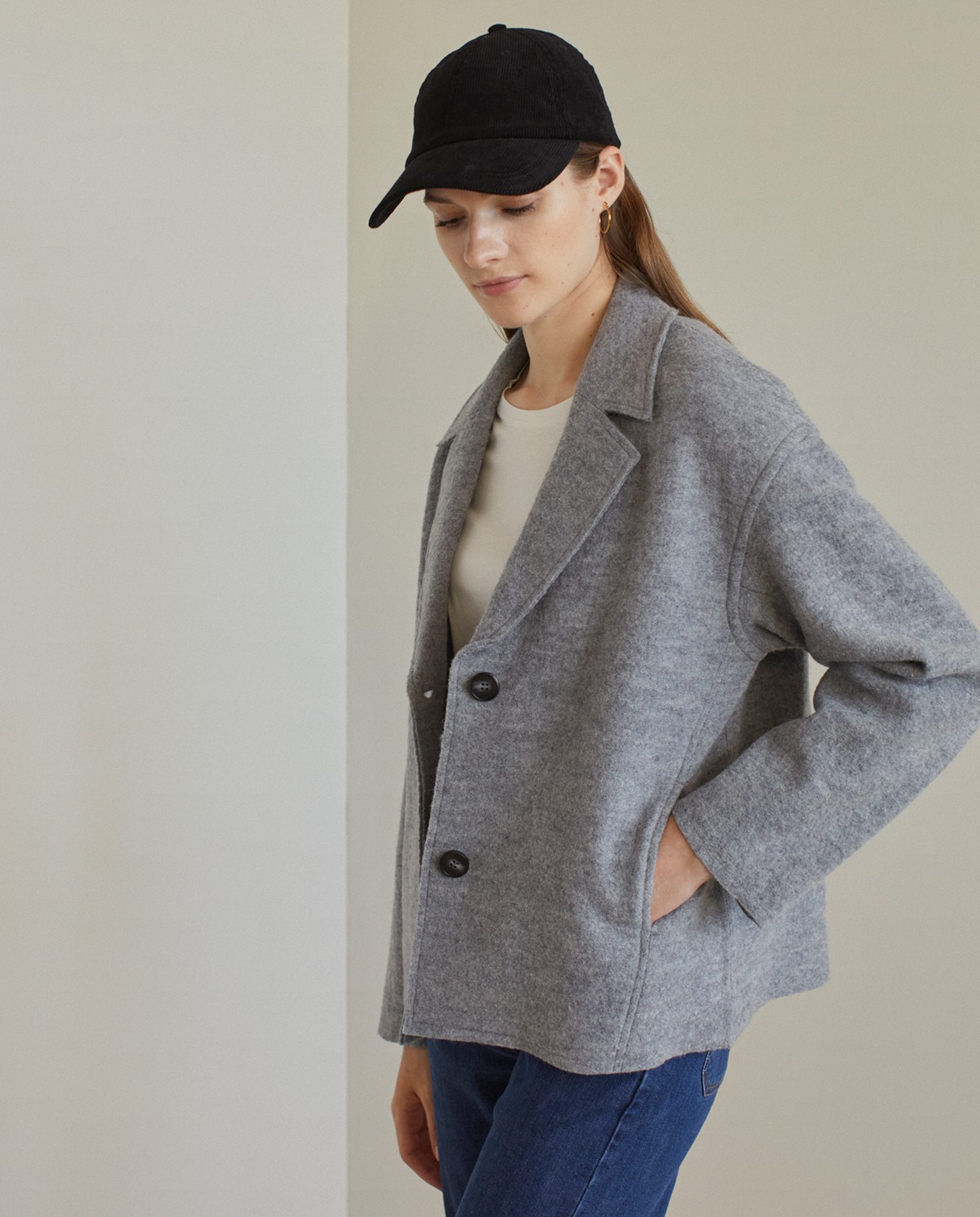 grey wool sport coat