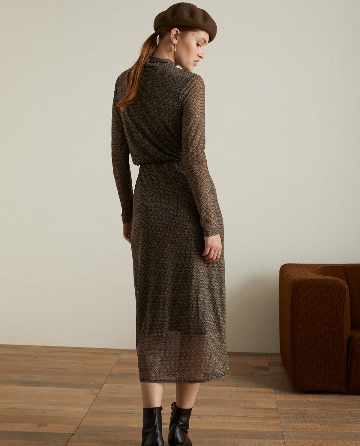 Long gauze wrap skirt top