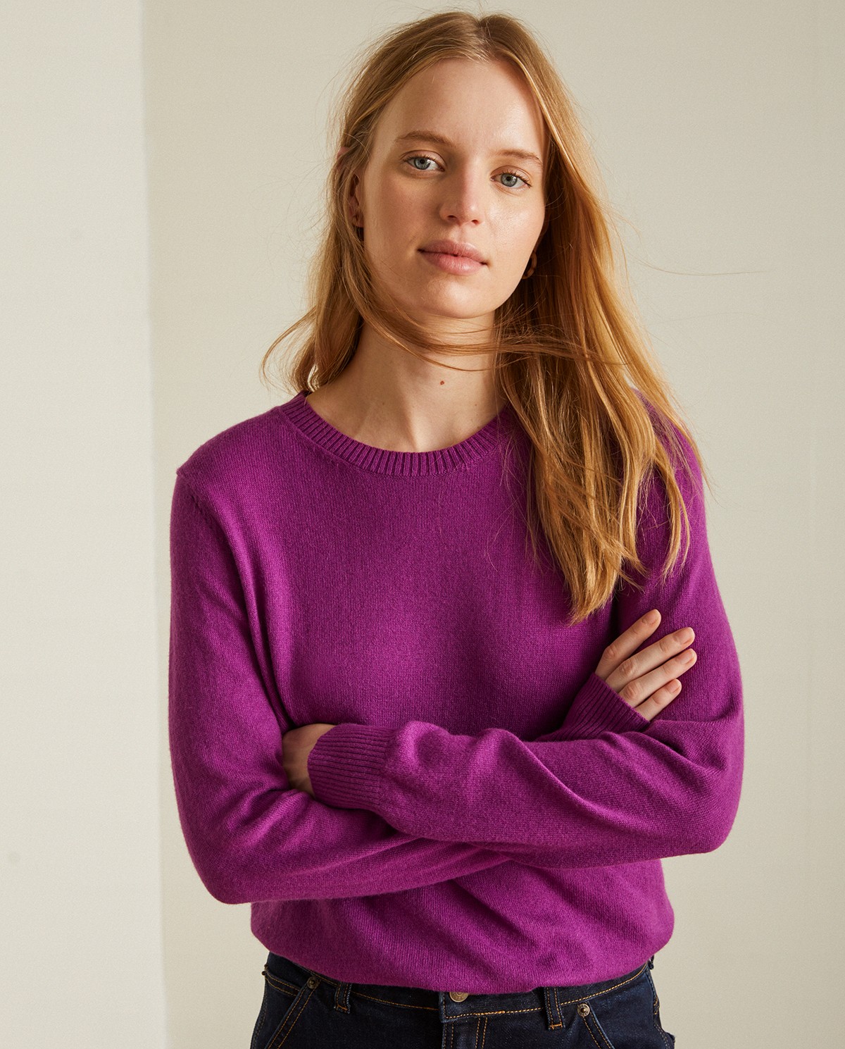 Roundneck sweater Purple