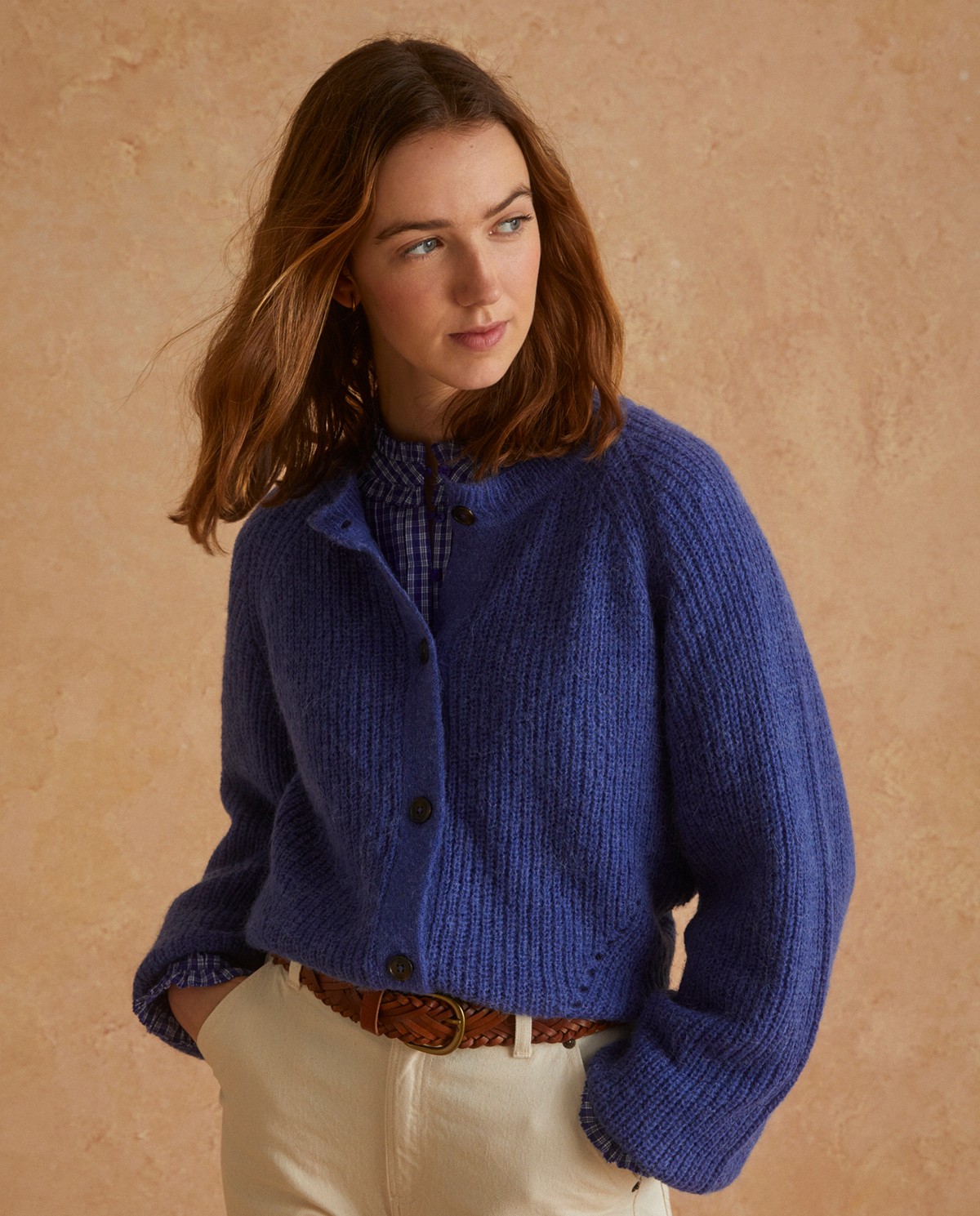 Cardigan manches top bouffantes