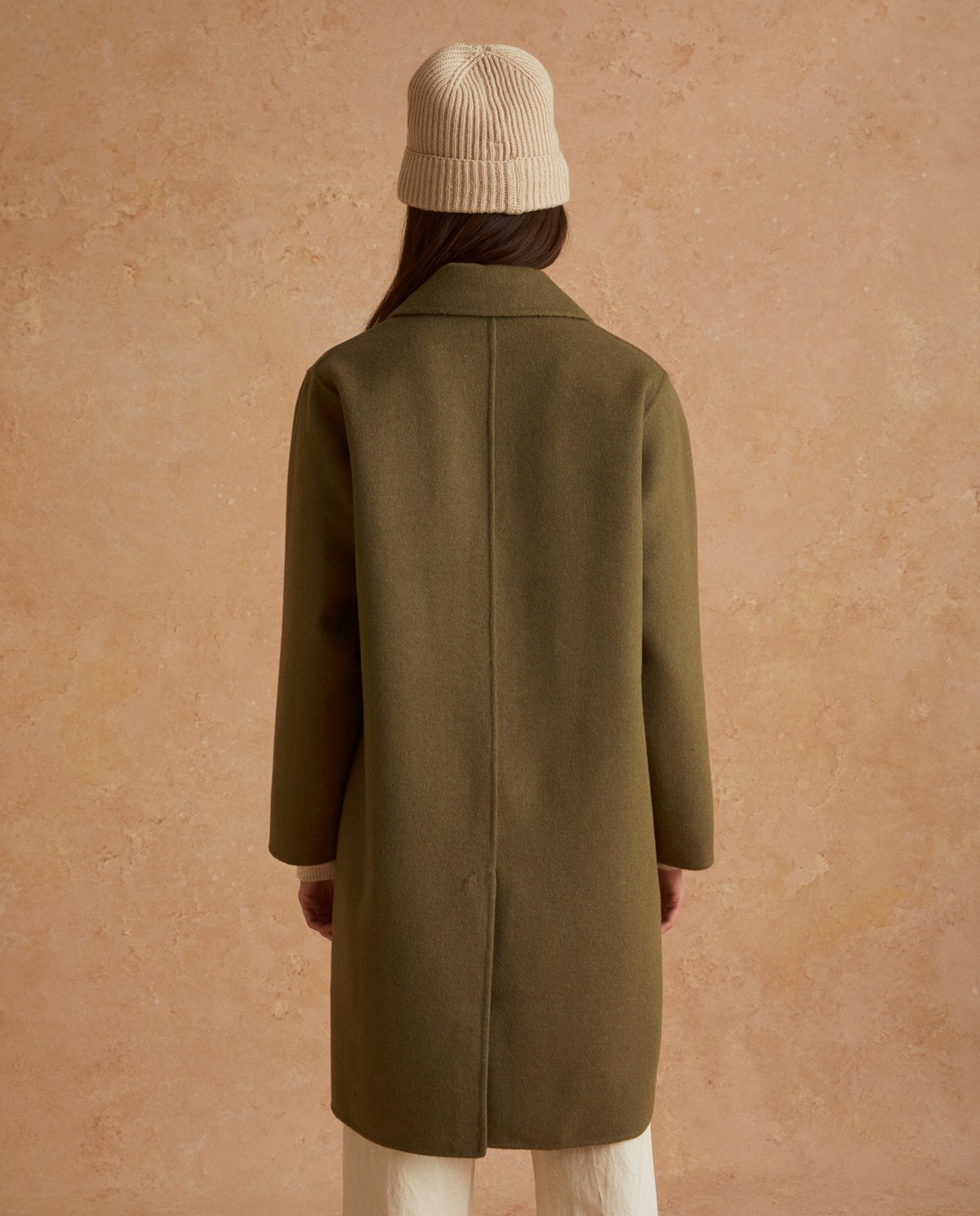 Manteau laine on sale kaki