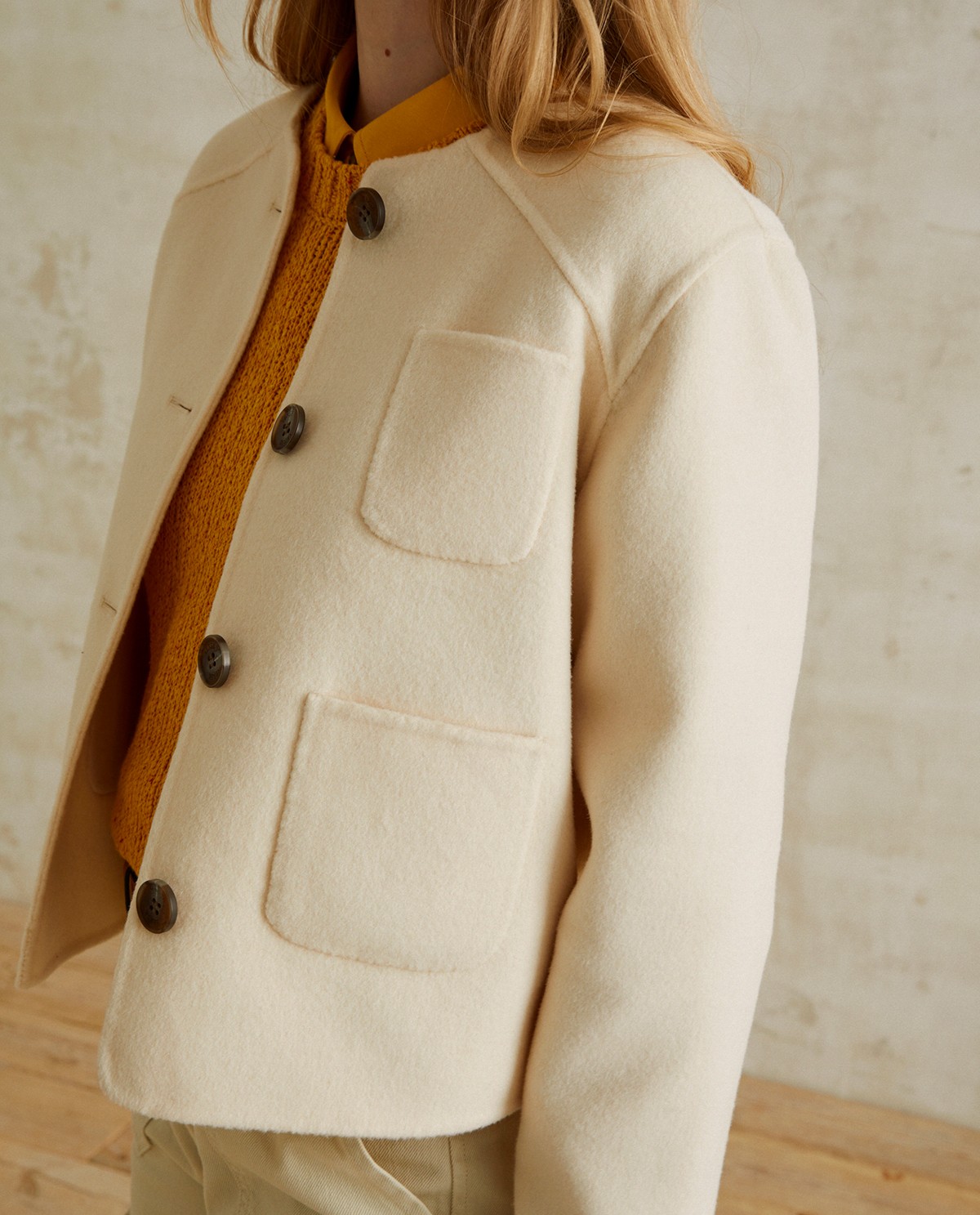 Wool jacket ecru 3