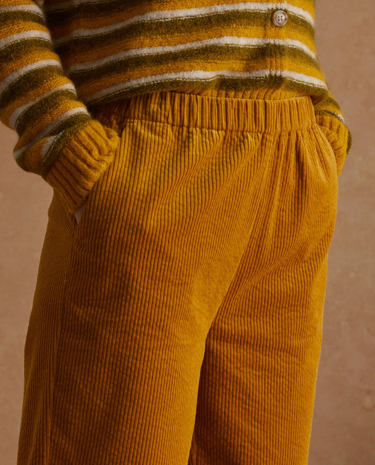 Mustard yellow store corduroy pants