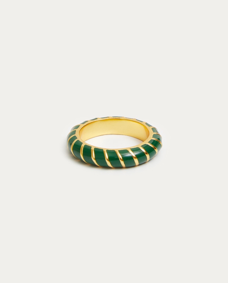 Gold and green ring 
