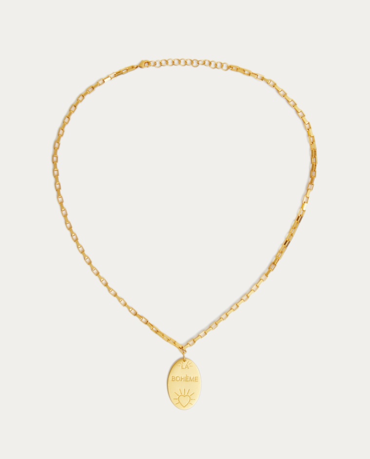 Medal necklace gold
