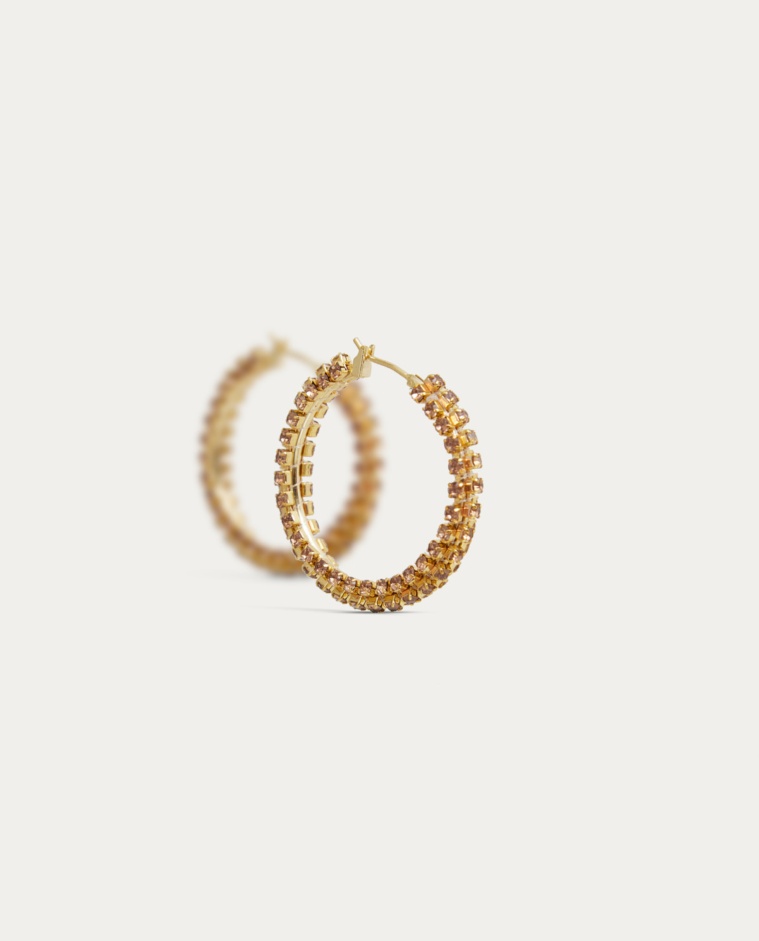 hoop earings sparkle golden