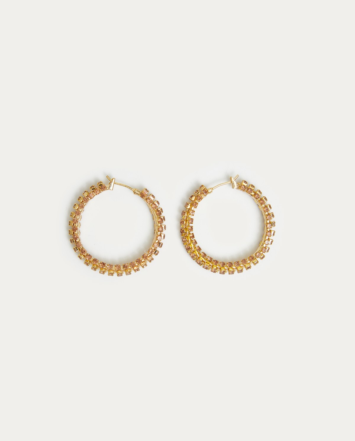 hoop earings sparkle golden 1