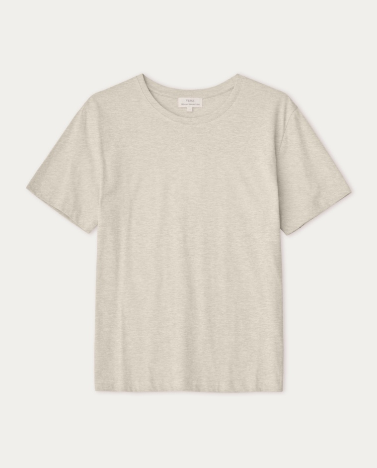 Organic-cotton t-shirt Ecru