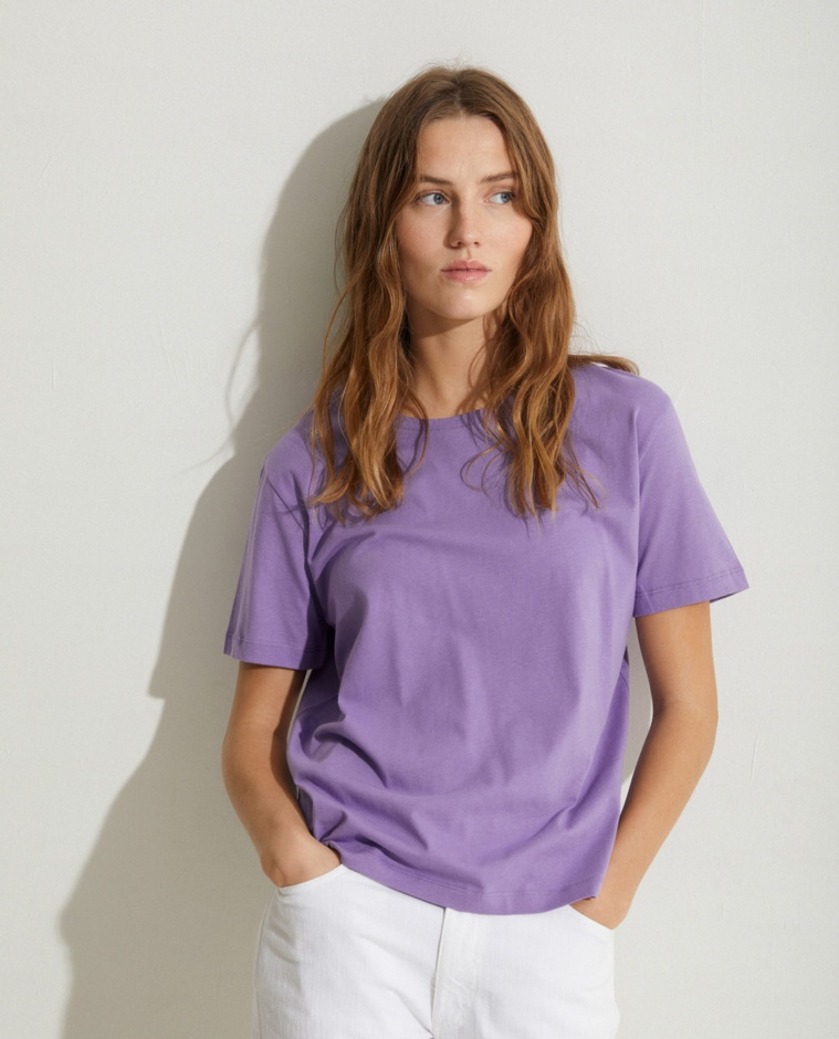 Organic-cotton t-shirt Purple