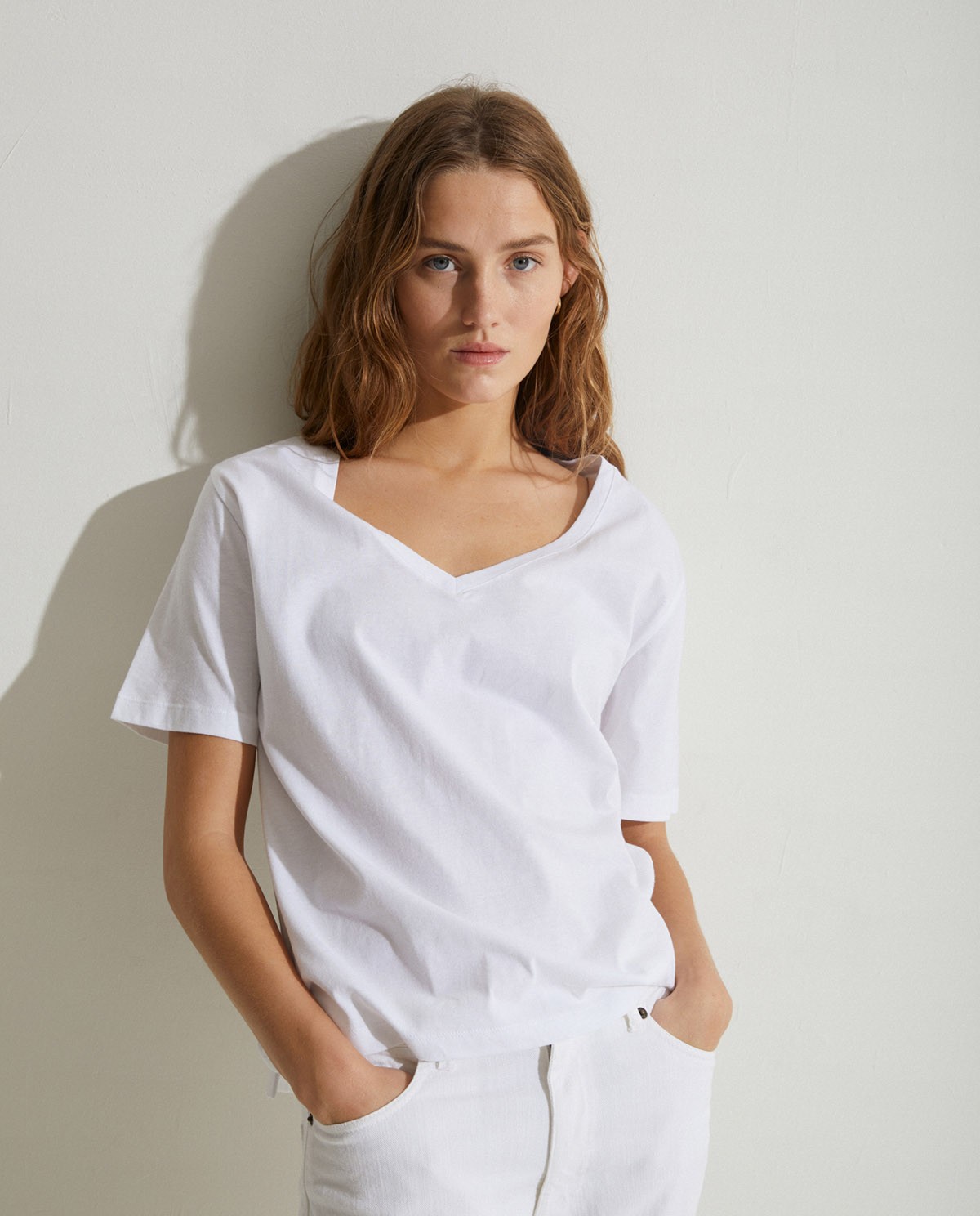 Organic-cotton t-shirt White