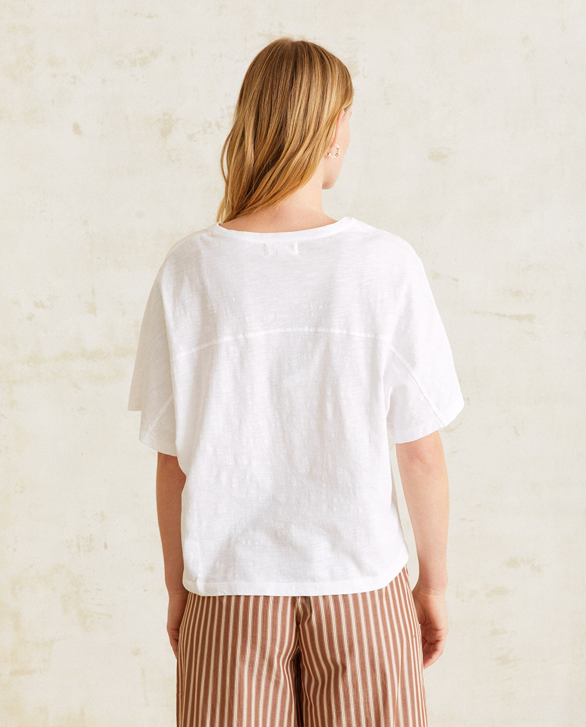 T-shirt oversize coton bio Blanc 1