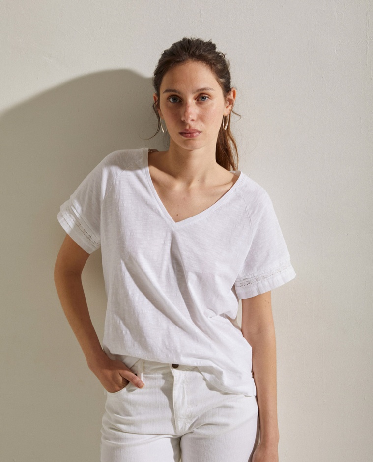 Organic-cotton t-shirt White