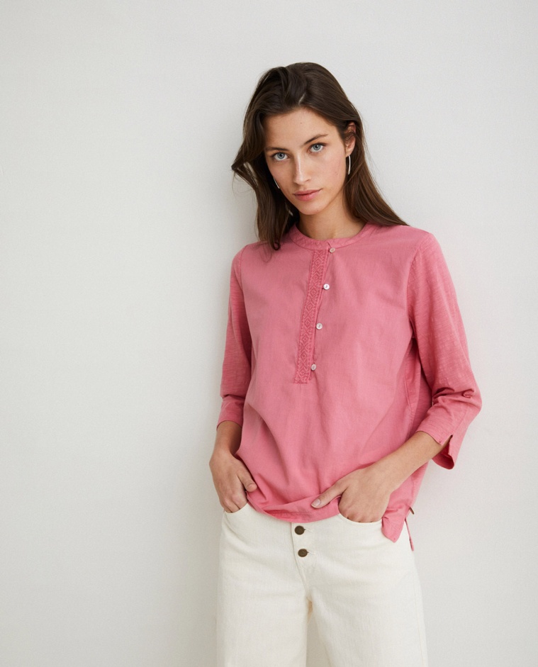 Camiseta algodón orgánico Rosa