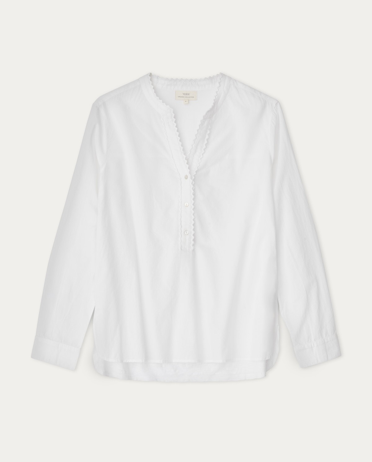 Camisa algodón bordados Blanco 5