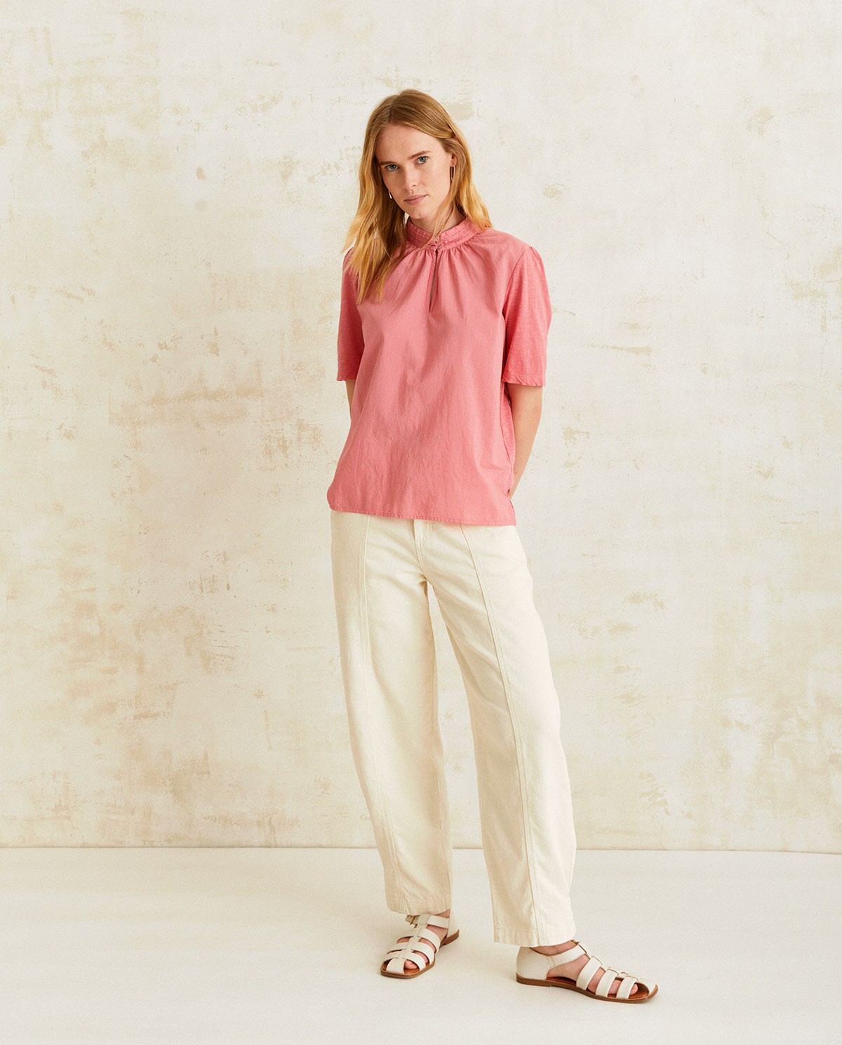 Organic-cotton blouse Pink 1