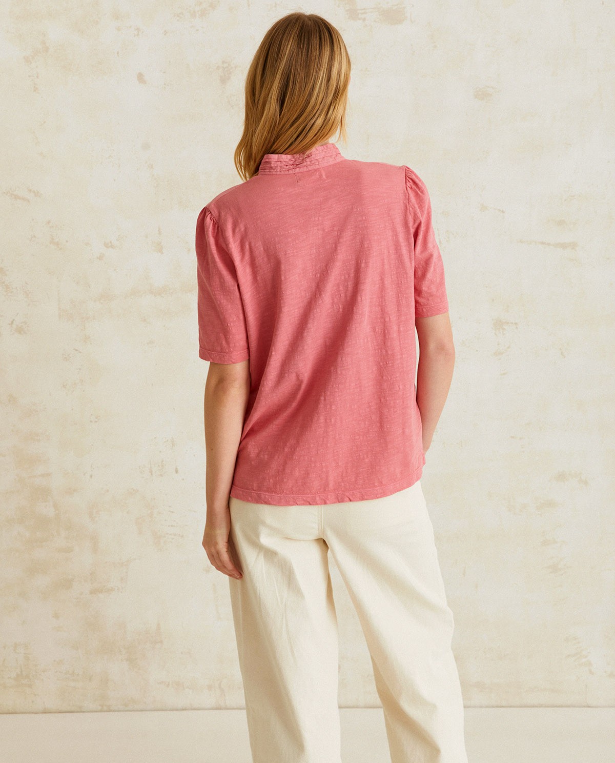 Organic-cotton blouse Pink 2