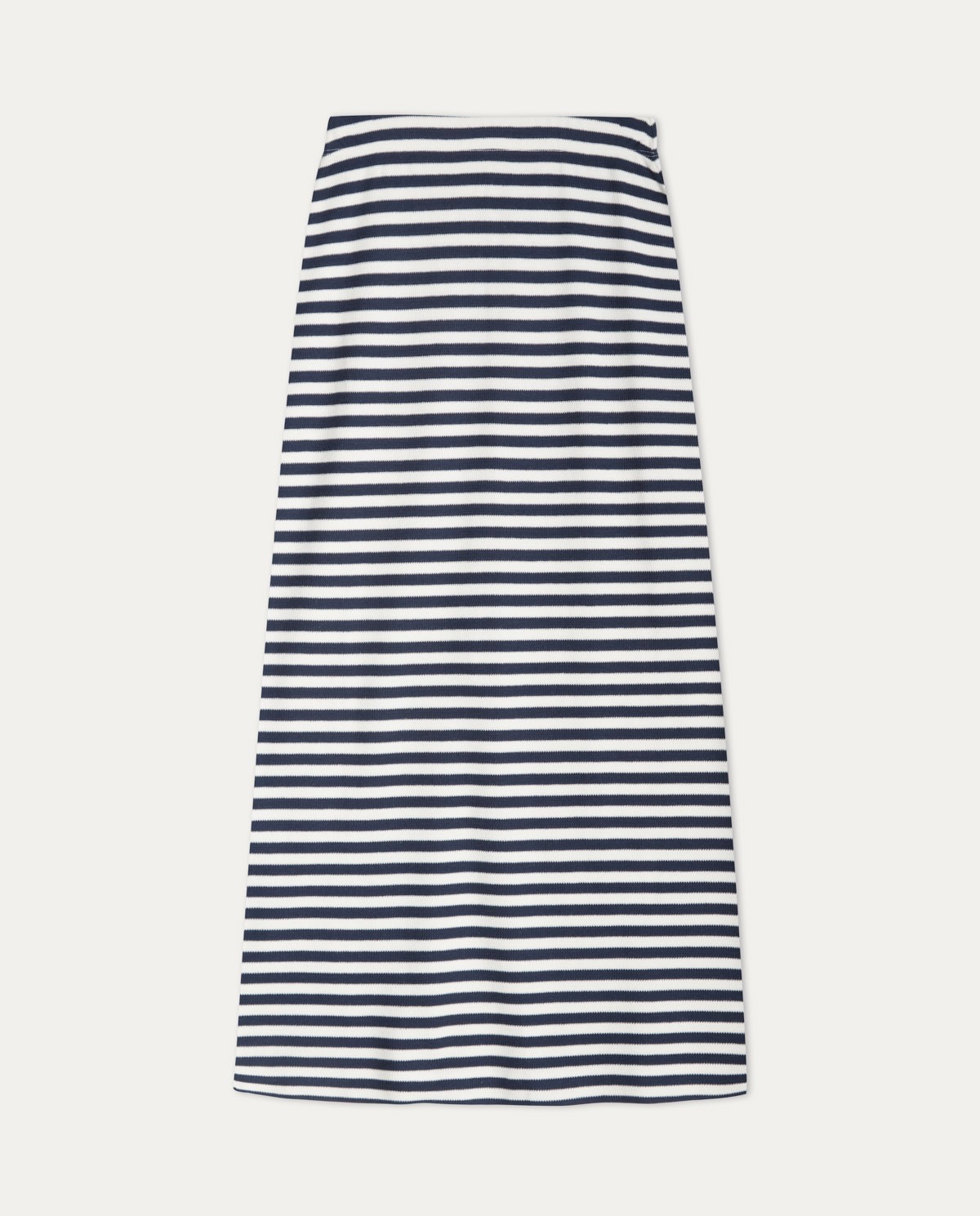 Striped cotton skirt ecru and navy 3