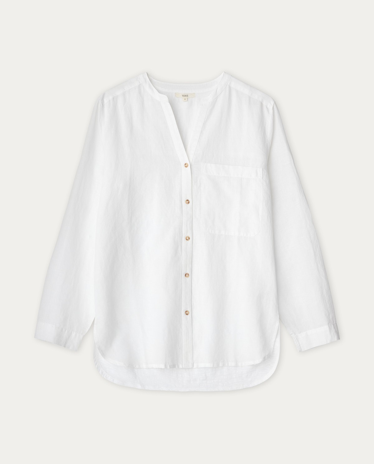 Camisa algodón lino Blanco 6