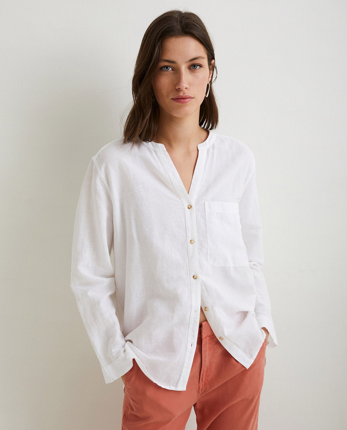 Cotton-linen shirt White 1