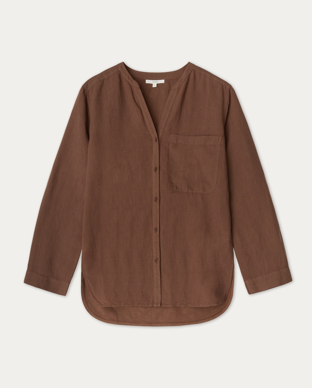 Cotton-linen shirt Brown 5