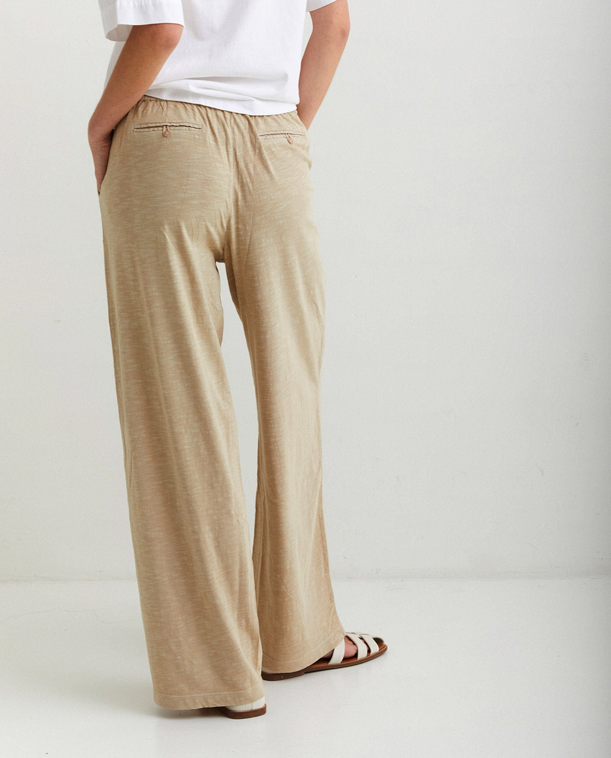 Cotton-linen trousers Beige 1