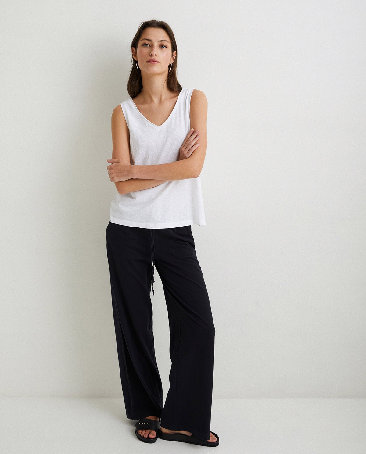 Cotton-linen trousers Black 2